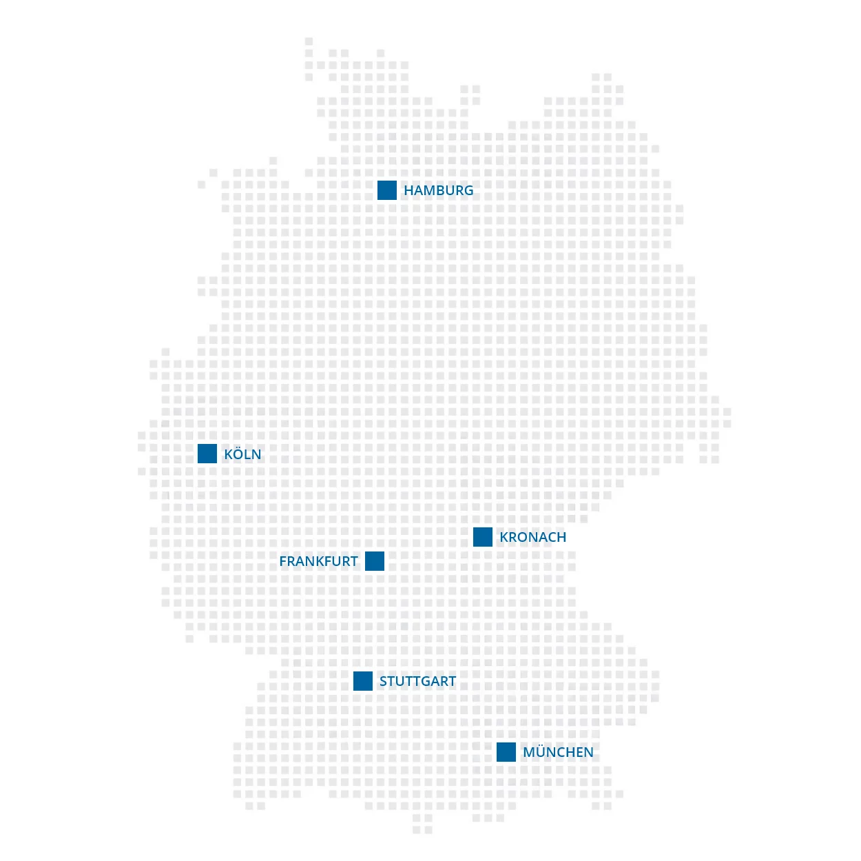 251112_MARCIS_CPM_Niederlassungen Standorte von CPM in Deutschland mit Niederlassungen in Hamburg, Köln, Frankfurt, Kronach, Stuttgart und München